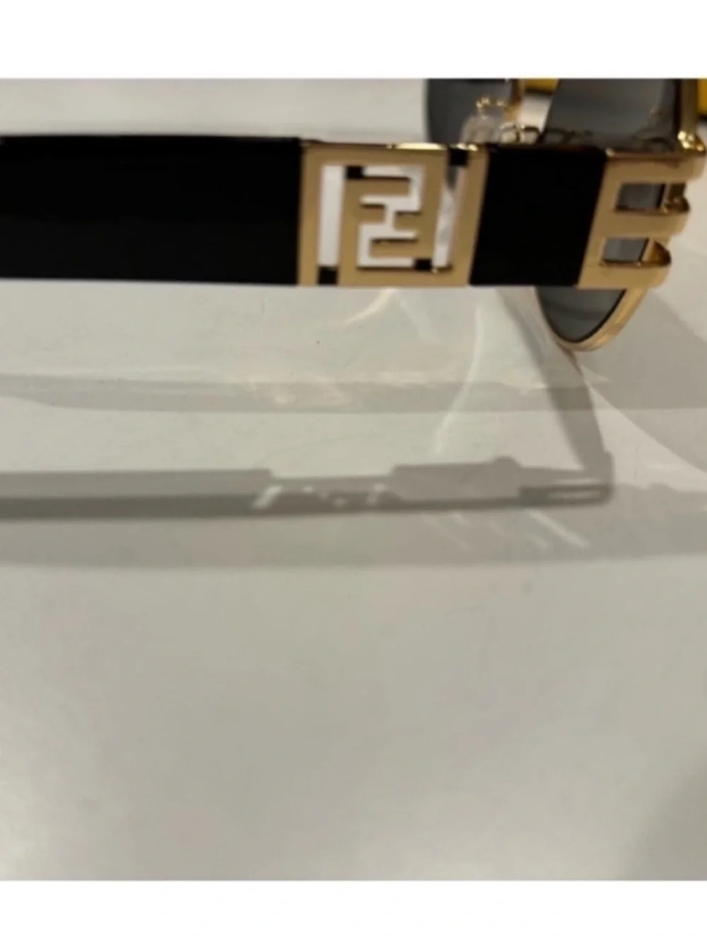 Fendi x Versace Collab Mens V3 Sunglasses NEW Black Gold With Case Cloth and Box